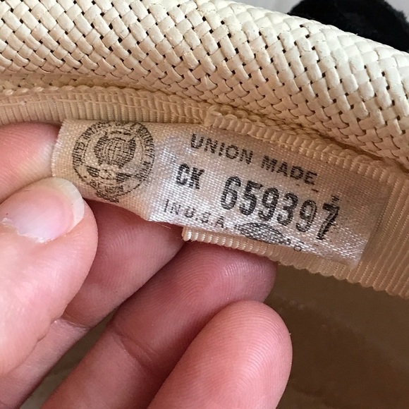 Vintage Union Made Straw Pillbox Hat Black Netting - Picture 11 of 11